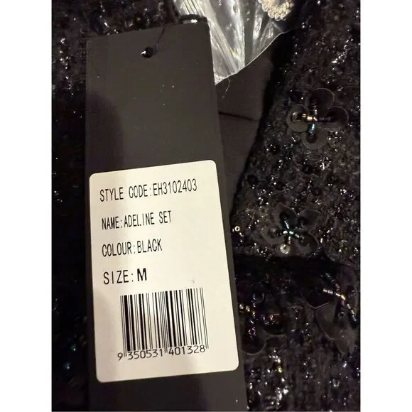 Elliatt Denver Denim Blue Cropped Jacket & Mini Skirt Set Classic size M NWT - Picture 8 of 8